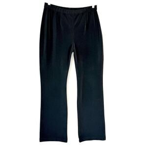 Chico's Black Straight High Rise Stretchy Knit Pants Pullon Size L/12 Chico 2
